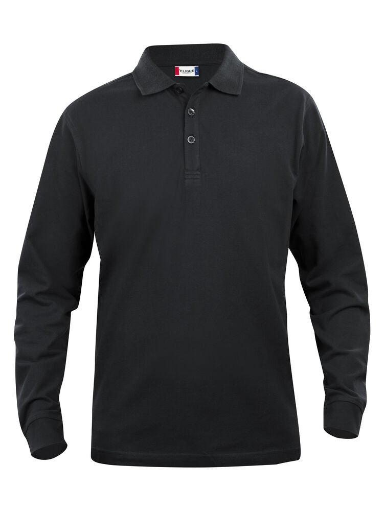 Clique Classic Lincoln L/S Polo Heren zwart