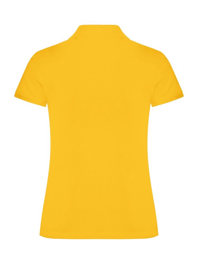 Clique Classic Marion S/S Polo Dames lemon achterkant