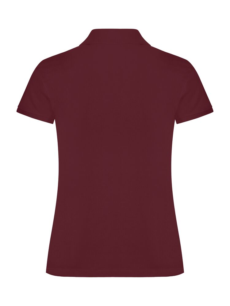 Clique Classic Marion S/S Polo Dames bordeaux achterkant