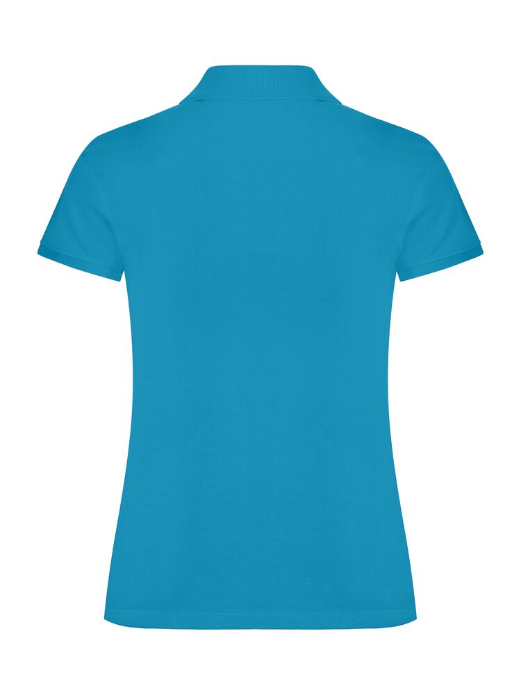 Clique Classic Marion S/S Polo Dames turquoise achterkant