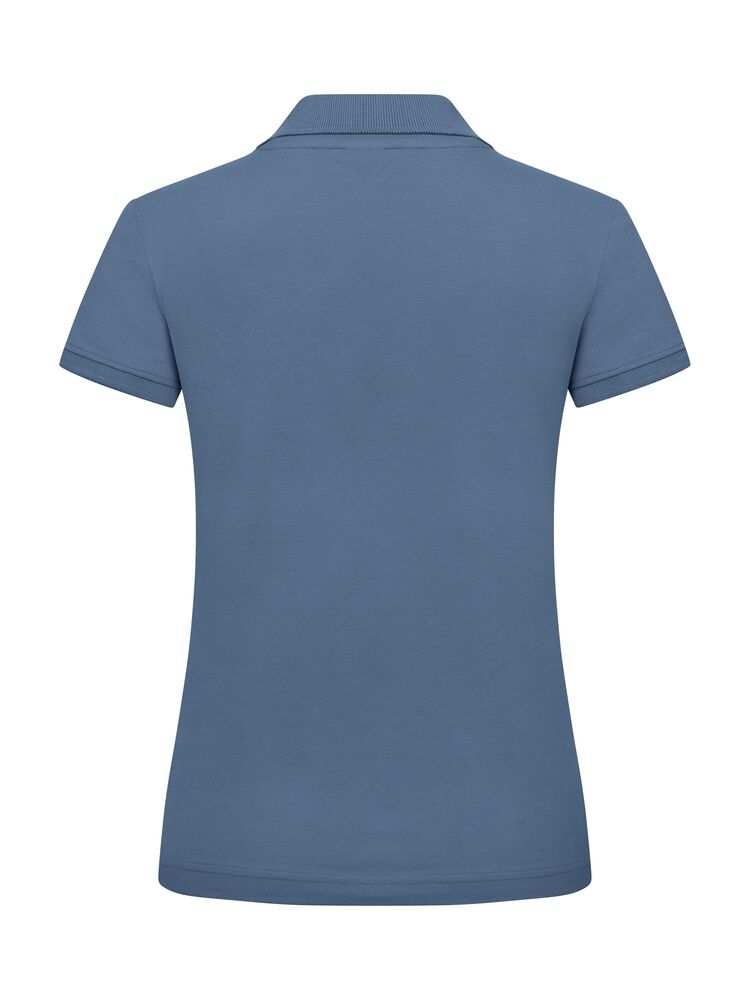Clique Classic Marion S/S Polo Dames staalblauw achterkant