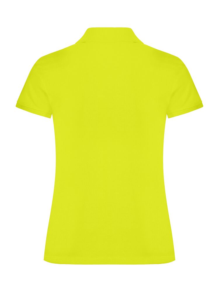 Clique Classic Marion S/S Polo Dames signaalgroen achterkant