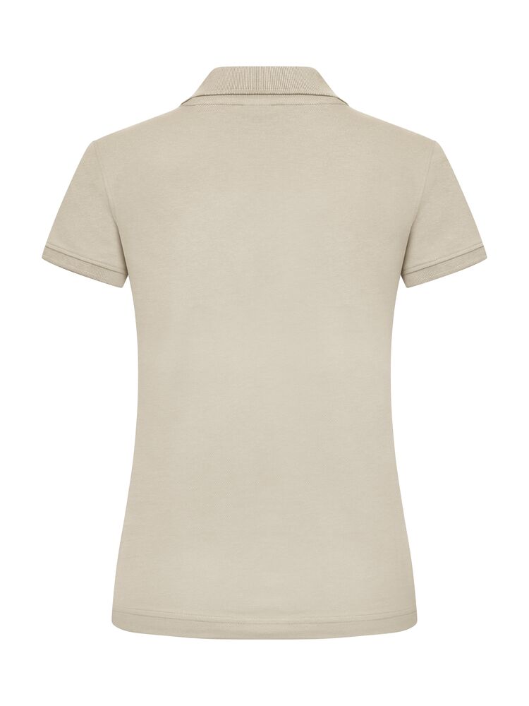 Clique Classic Marion S/S Polo Dames licht khaki achterkant