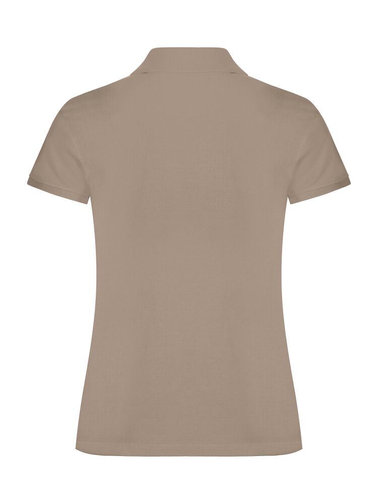 Clique Classic Marion S/S Polo Dames caffe latte achterkant