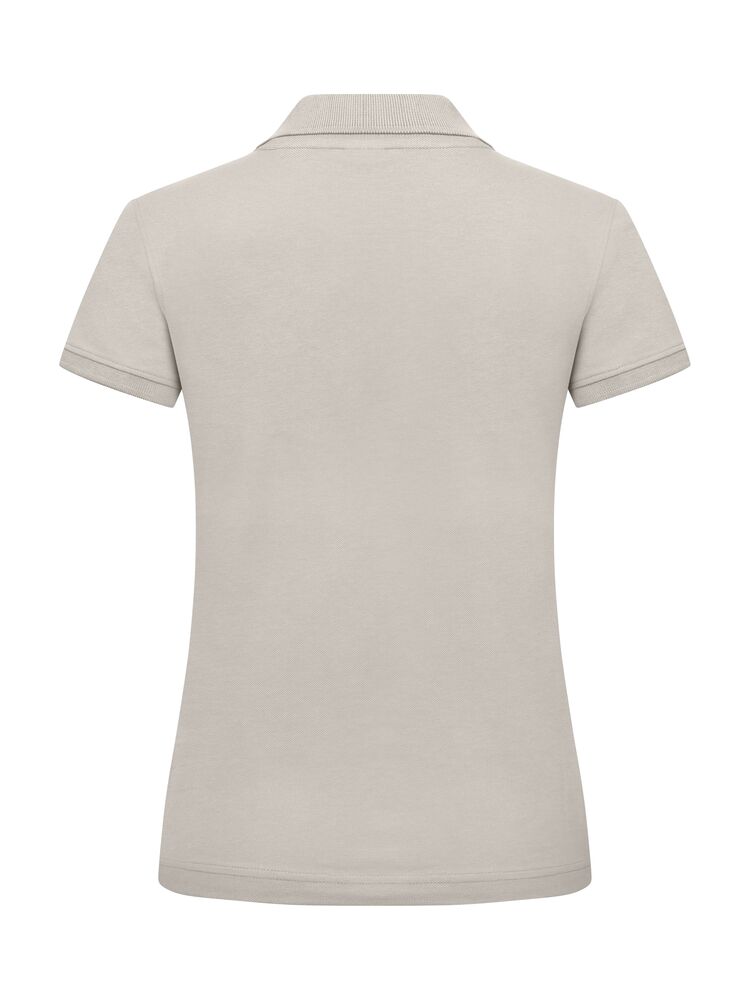 Clique Classic Marion S/S Polo Dames steengrijs achterkant