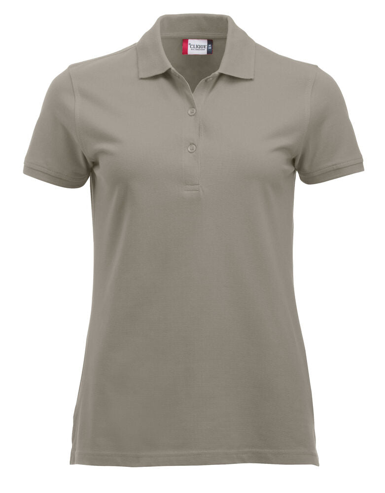 Clique Classic Marion S/S Polo Dames zilvergrijs
