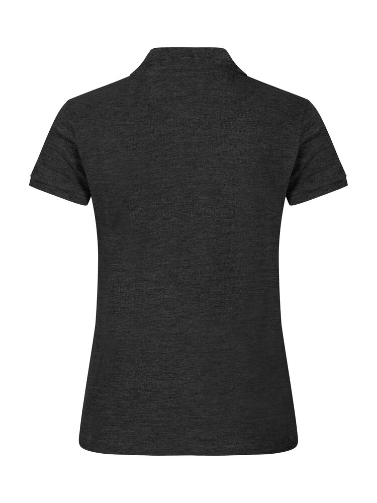 Clique Classic Marion S/S Polo Dames antraciet melange achterkant