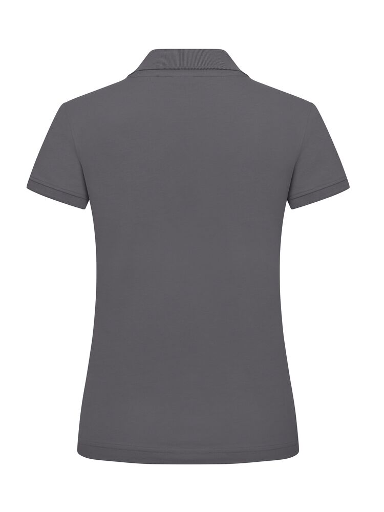 Clique Classic Marion S/S Polo Dames metaalgrijs achterkant