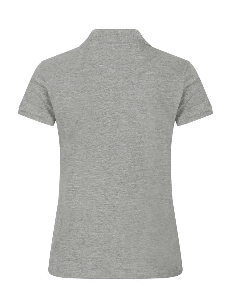 Clique Classic Marion S/S Polo Dames grijsmelange achterkant