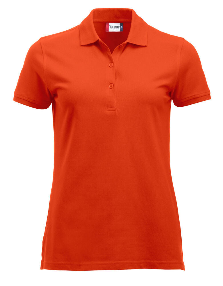 Clique Classic Marion S/S Polo Dames dieporanje