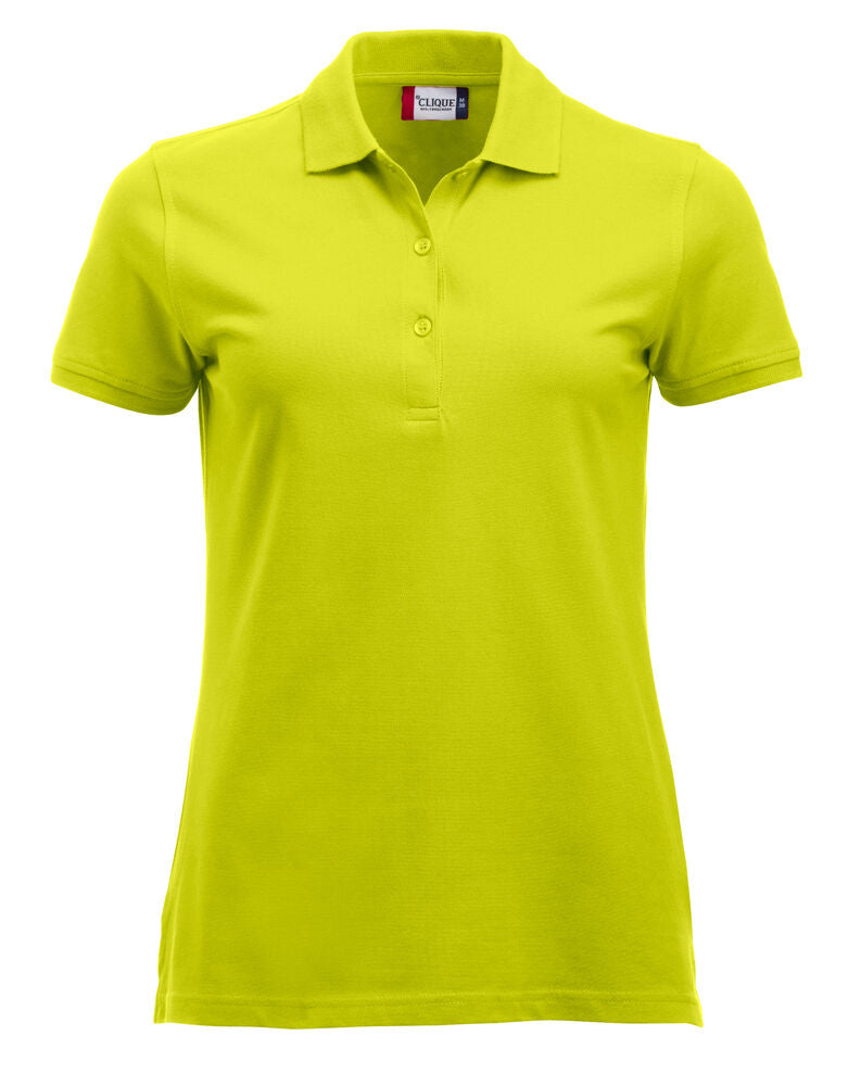 Clique Classic Marion S/S Polo Dames signaalgroen