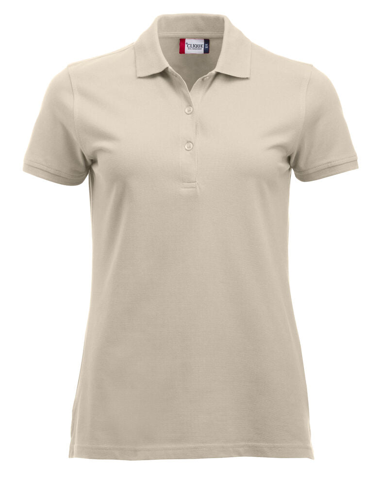 Clique Classic Marion S/S Polo Dames licht khaki