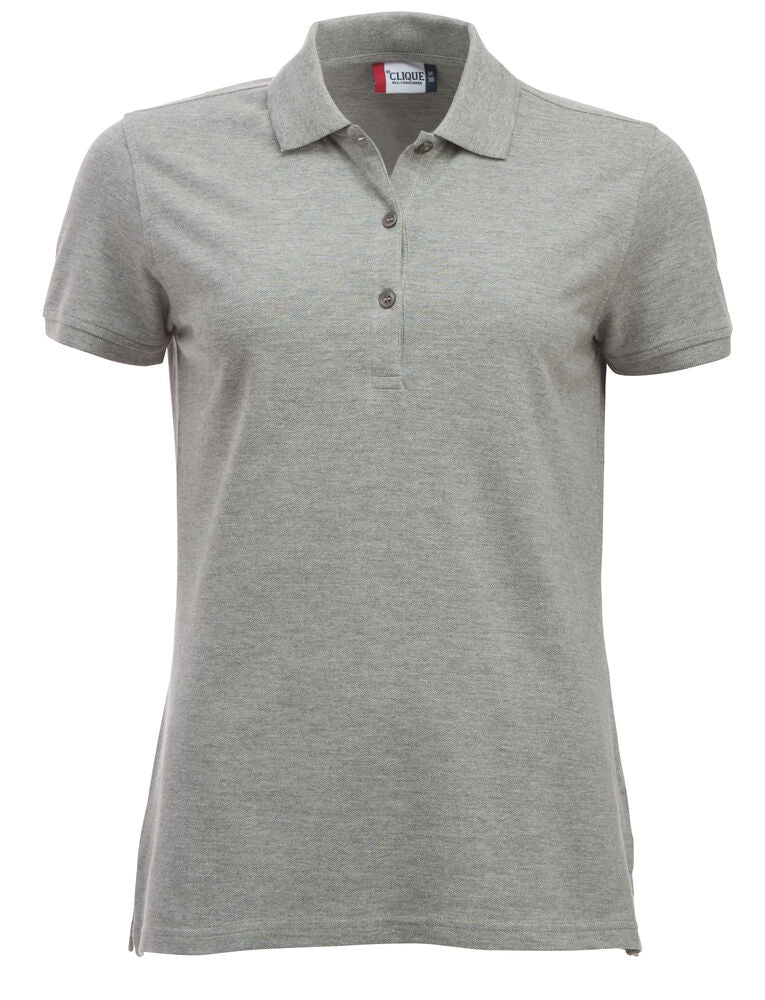 Clique Classic Marion S/S Polo Dames grijsmelange