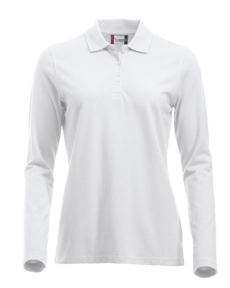 Clique Classic Marion L/S Polo Dames wit