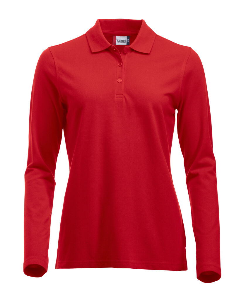 Clique Classic Marion L/S Polo Dames rood