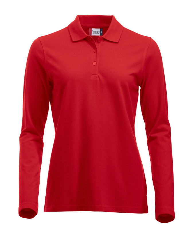 Clique Classic Marion L/S Polo Dames rood