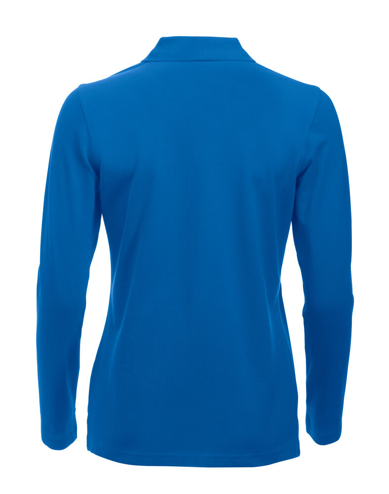 Clique Classic Marion L/S Polo Dames kobalt achterkant