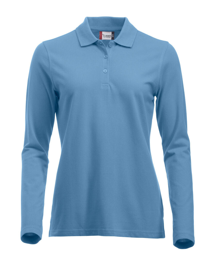 Clique Classic Marion L/S Polo Dames lichtblauw