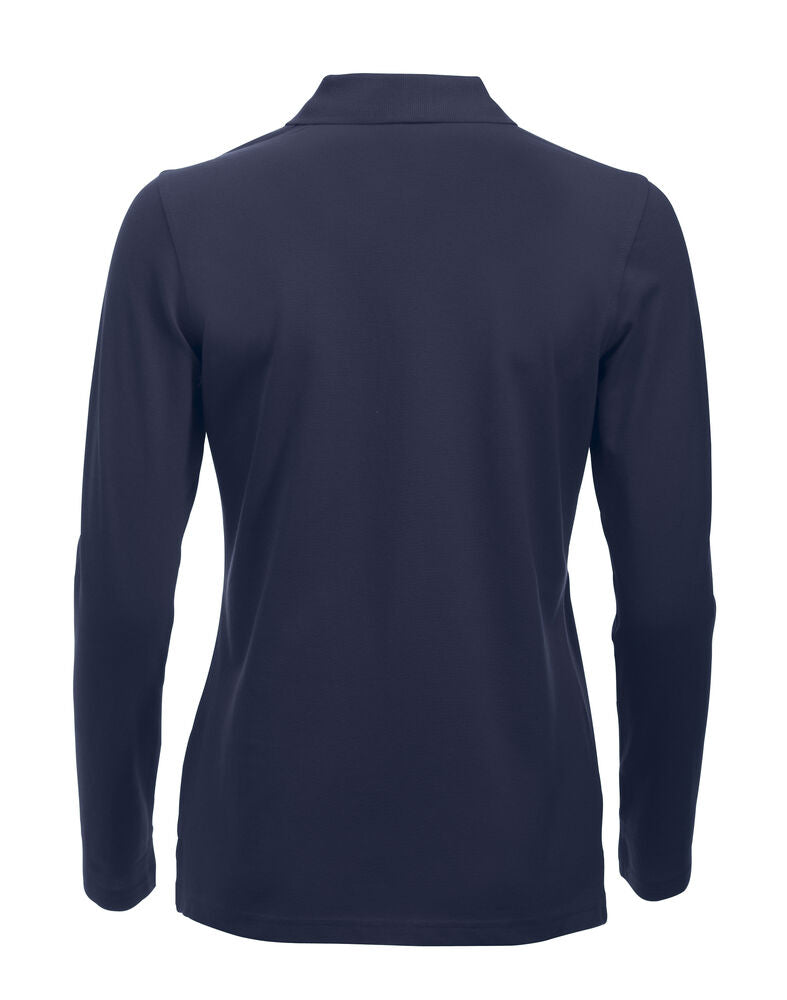 Clique Classic Marion L/S Polo Dames dark navy achterkant
