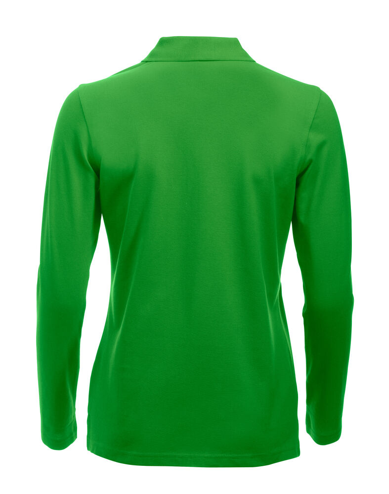 Clique Classic Marion L/S Polo Dames appelgroen achterkant