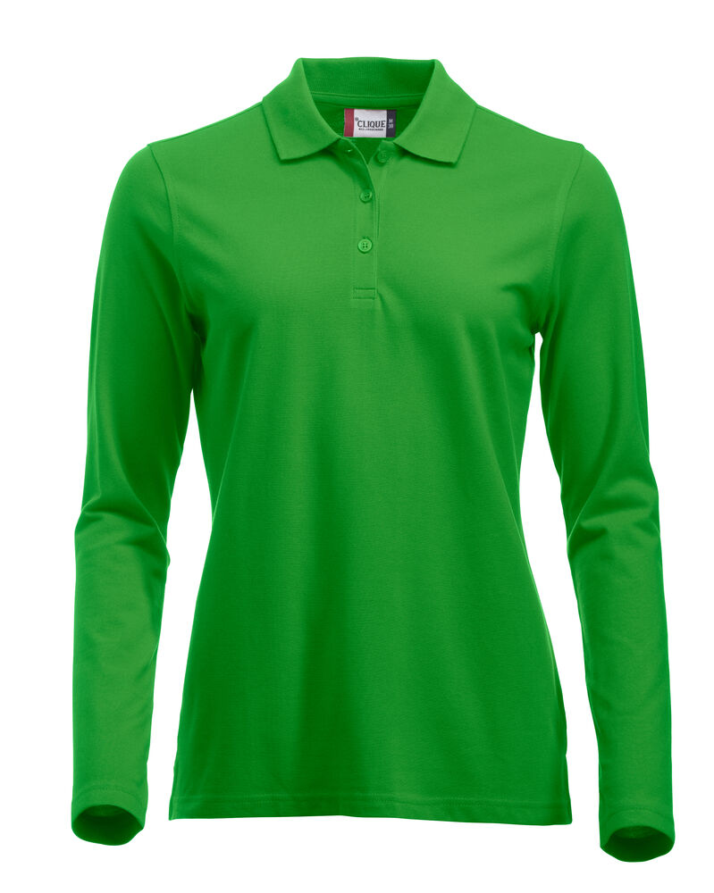 Clique Classic Marion L/S Polo Dames appelgroen