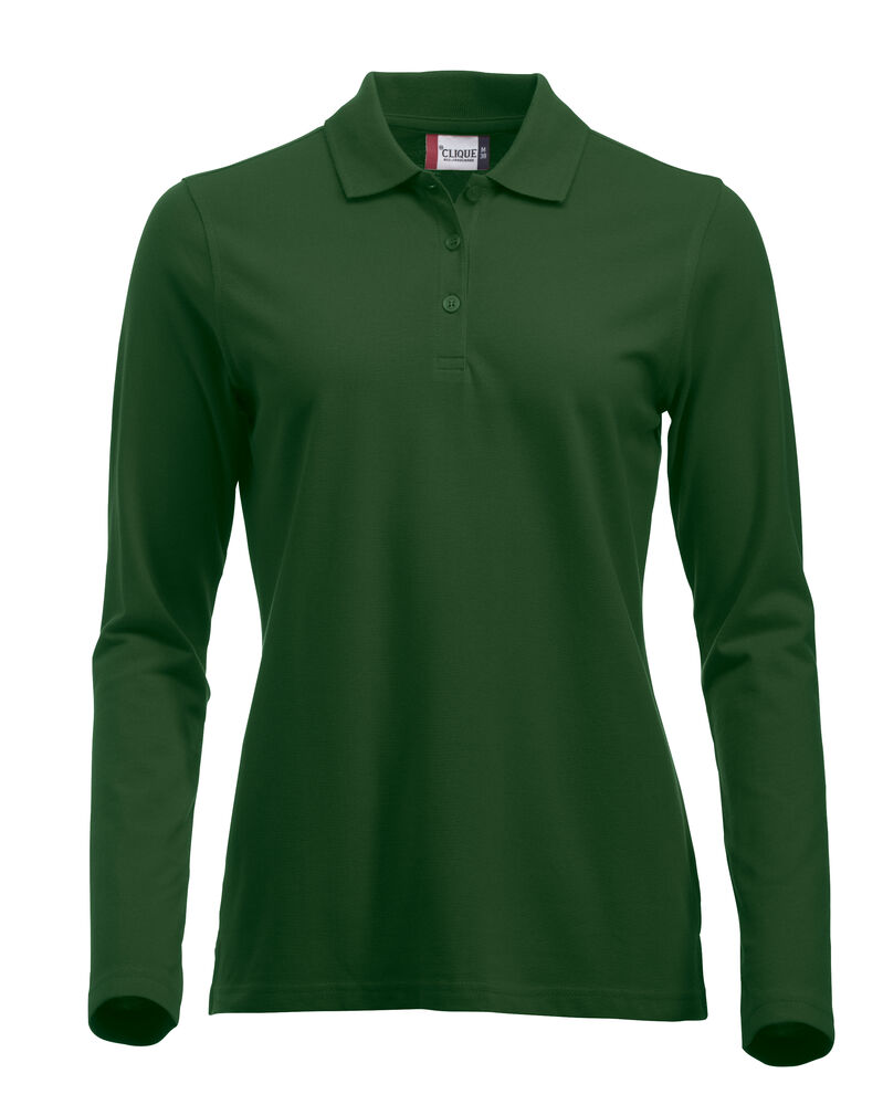 Clique Classic Marion L/S Polo Dames flessengroen