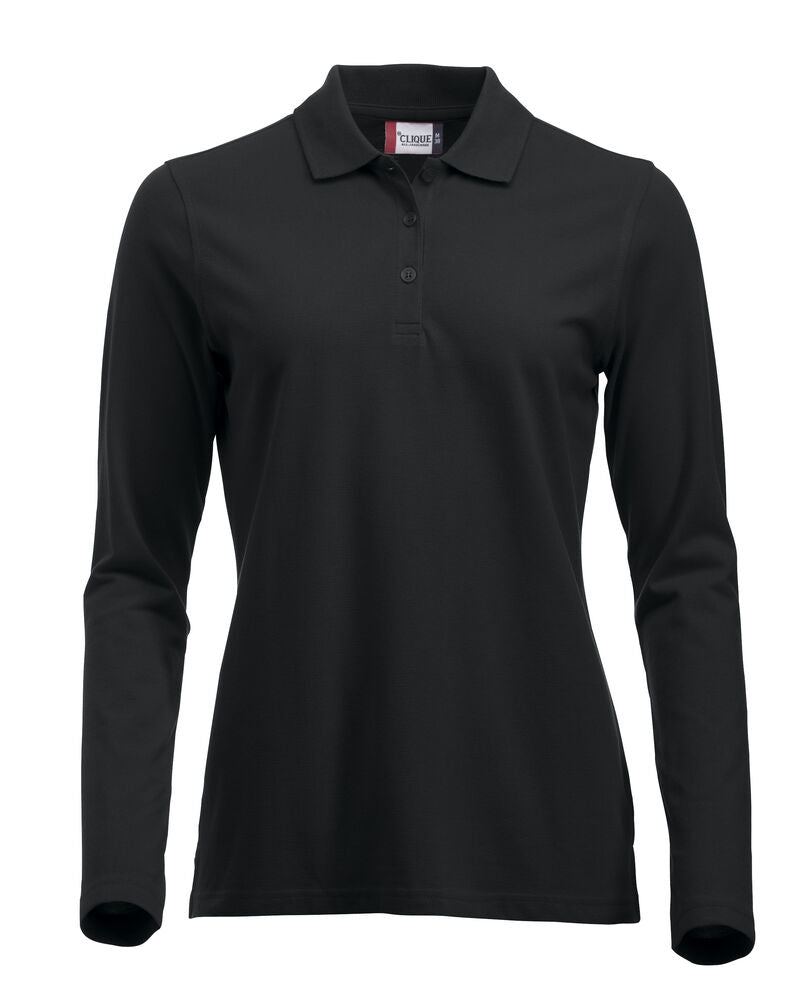 Clique Classic Marion L/S Polo Dames zwart