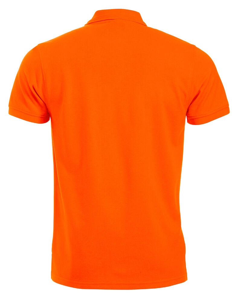 Clique Manhattan Polo Heren signaaloranje achterkant