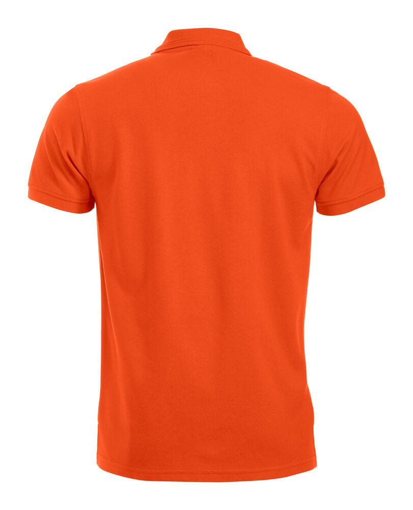 Clique Manhattan Polo Heren dieporanje achterkant