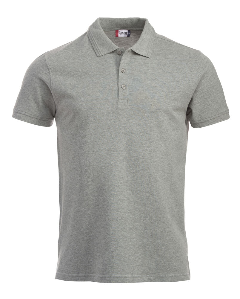 Clique Manhattan Polo Heren grijsmelange
