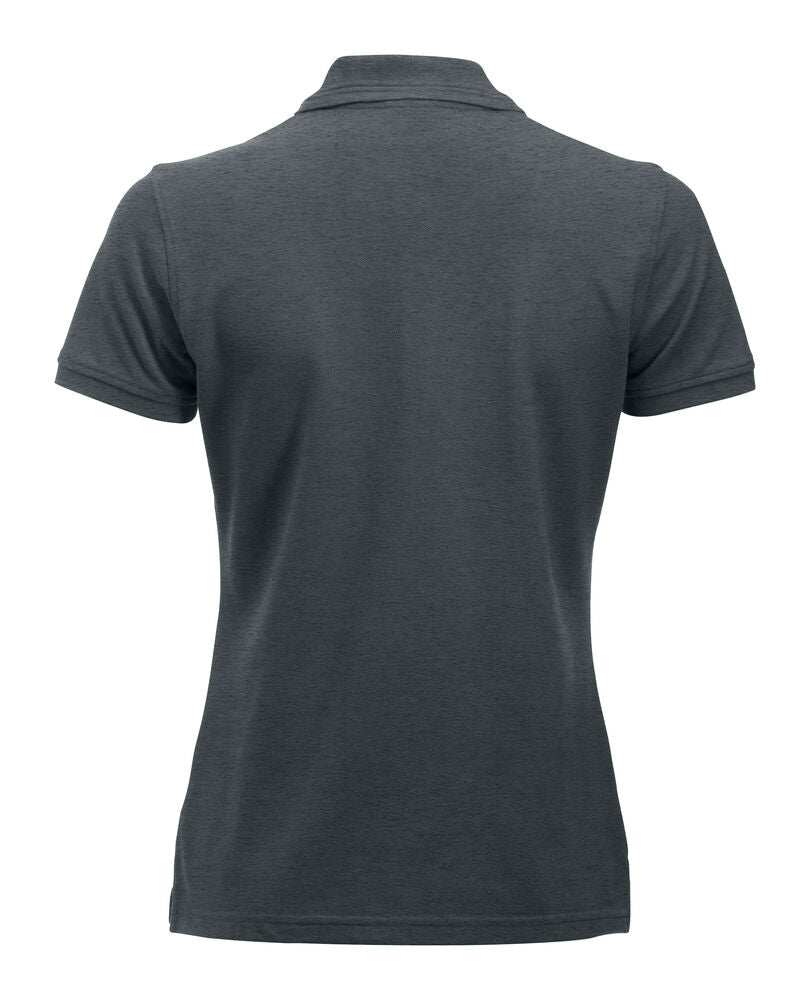 Clique Manhattan Polo Dames antraciet melange achterkant