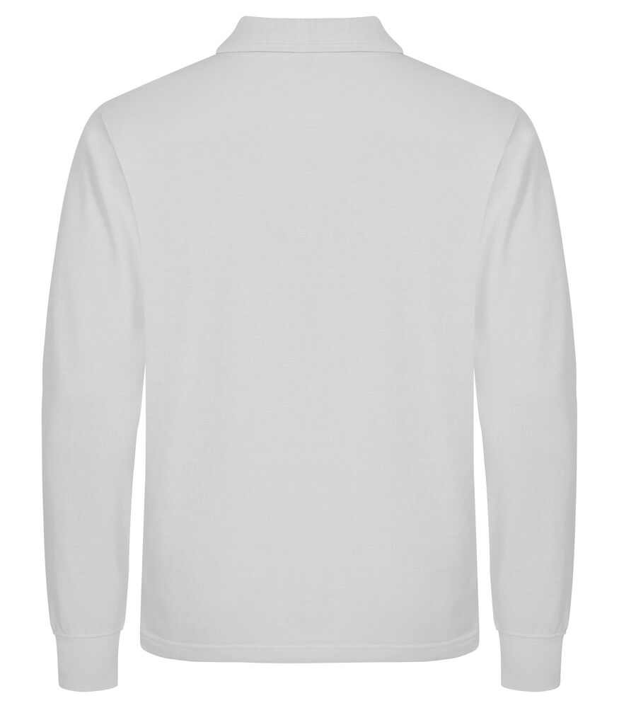 Clique Manhattan L/S Polo Heren wit achterkant