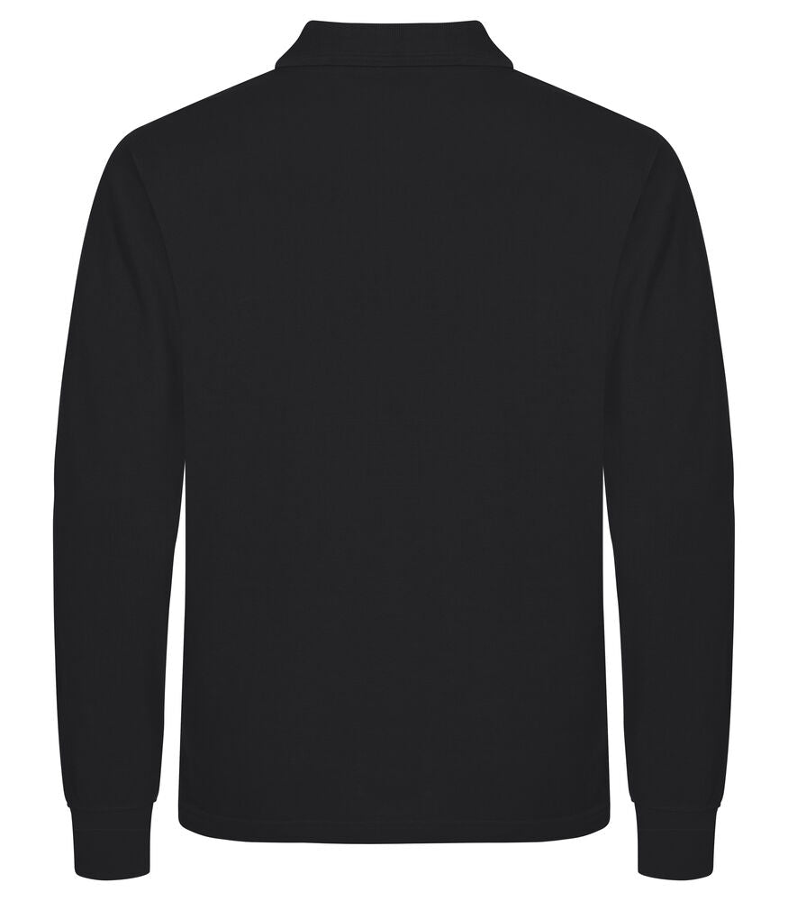 Clique Manhattan L/S Polo Heren zwart achterkant