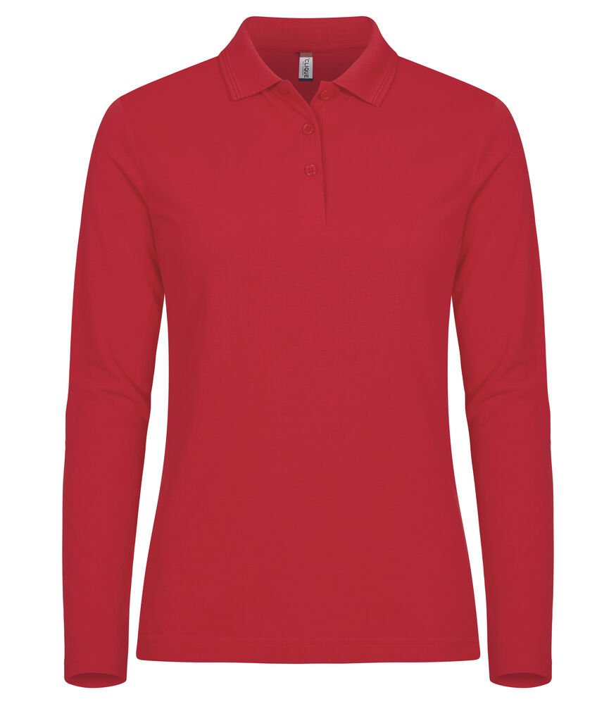 Clique Manhattan L/S Polo Dames rood