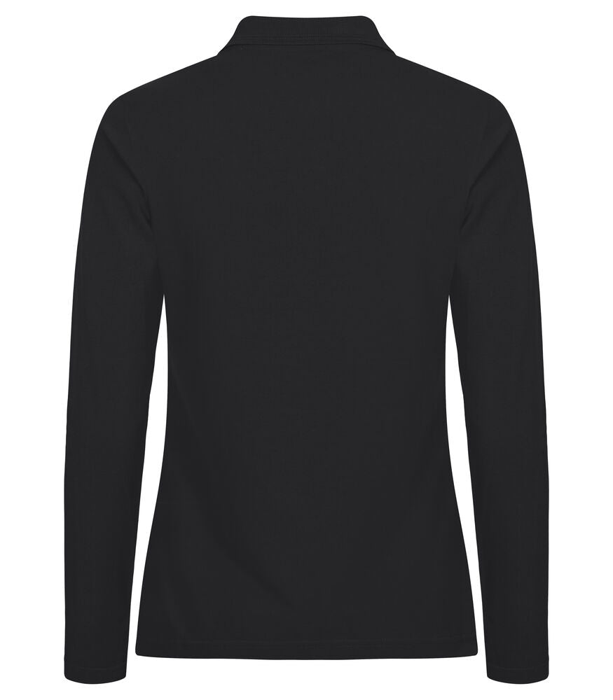 Clique Manhattan L/S Polo Dames zwart achterkant
