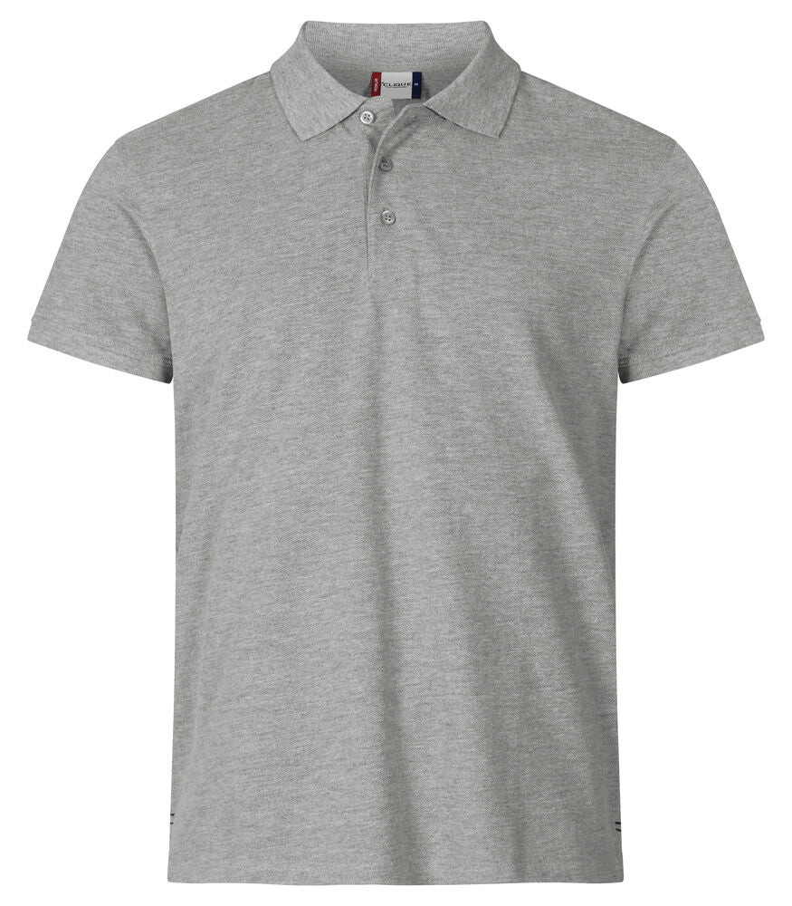 Clique Heavy Premium Polo Heren grijsmelange