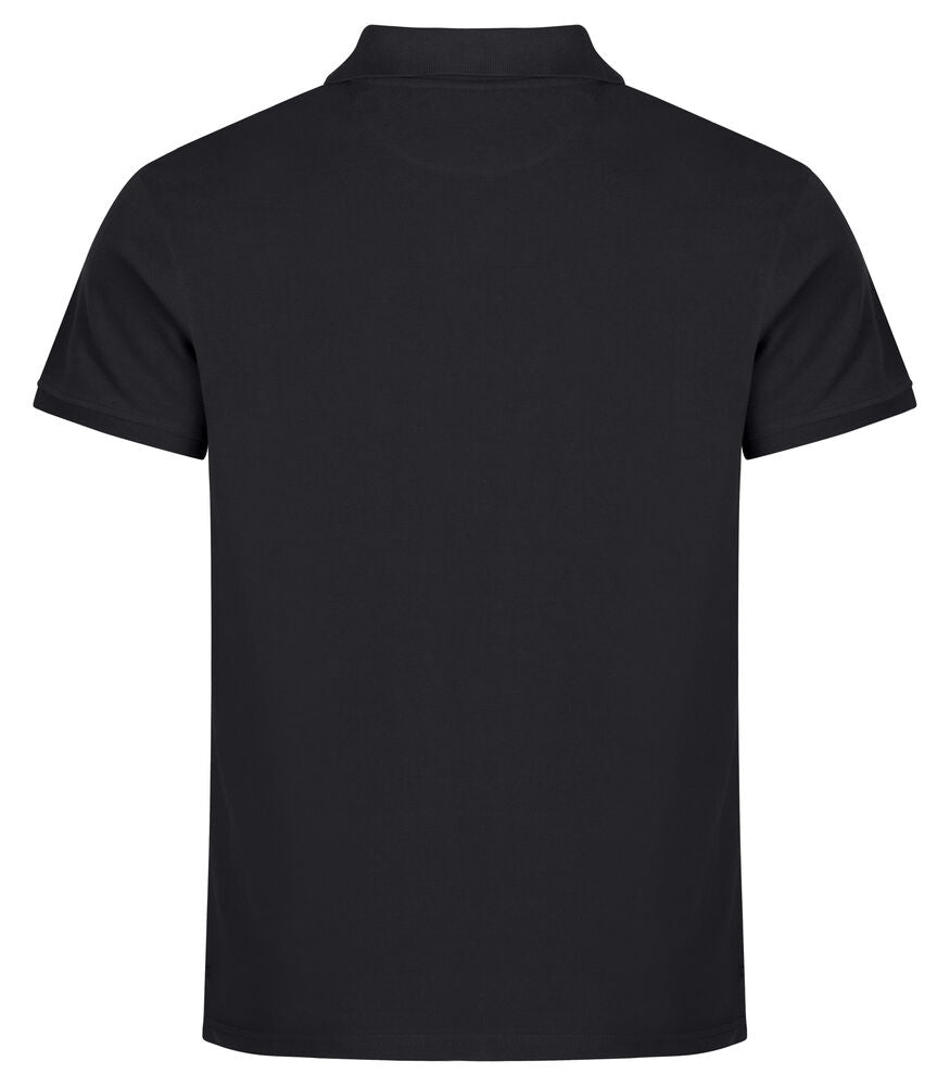 Clique Heavy Premium Polo Heren zwart achterkant