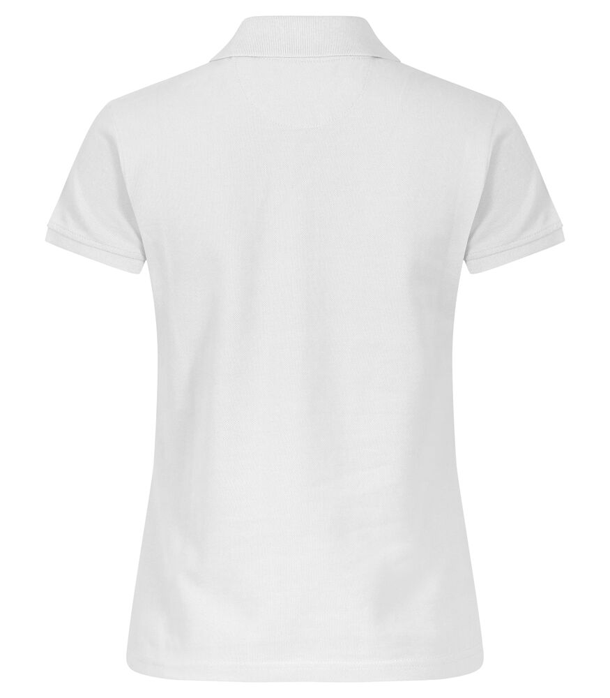 Clique Heavy Premium Polo Dames wit achterkant