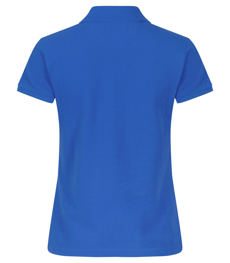 Clique Heavy Premium Polo Dames kobalt achterkant