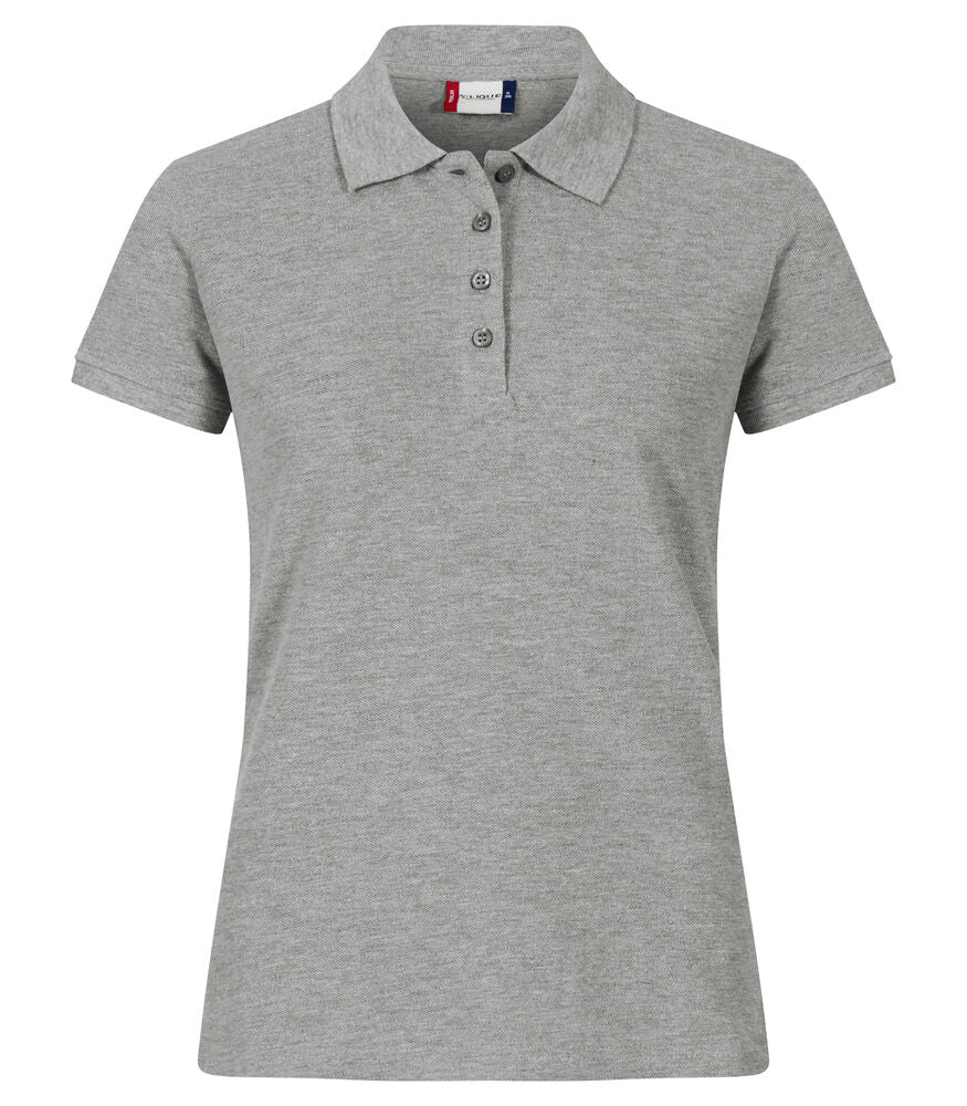 Clique Heavy Premium Polo Dames grijsmelange