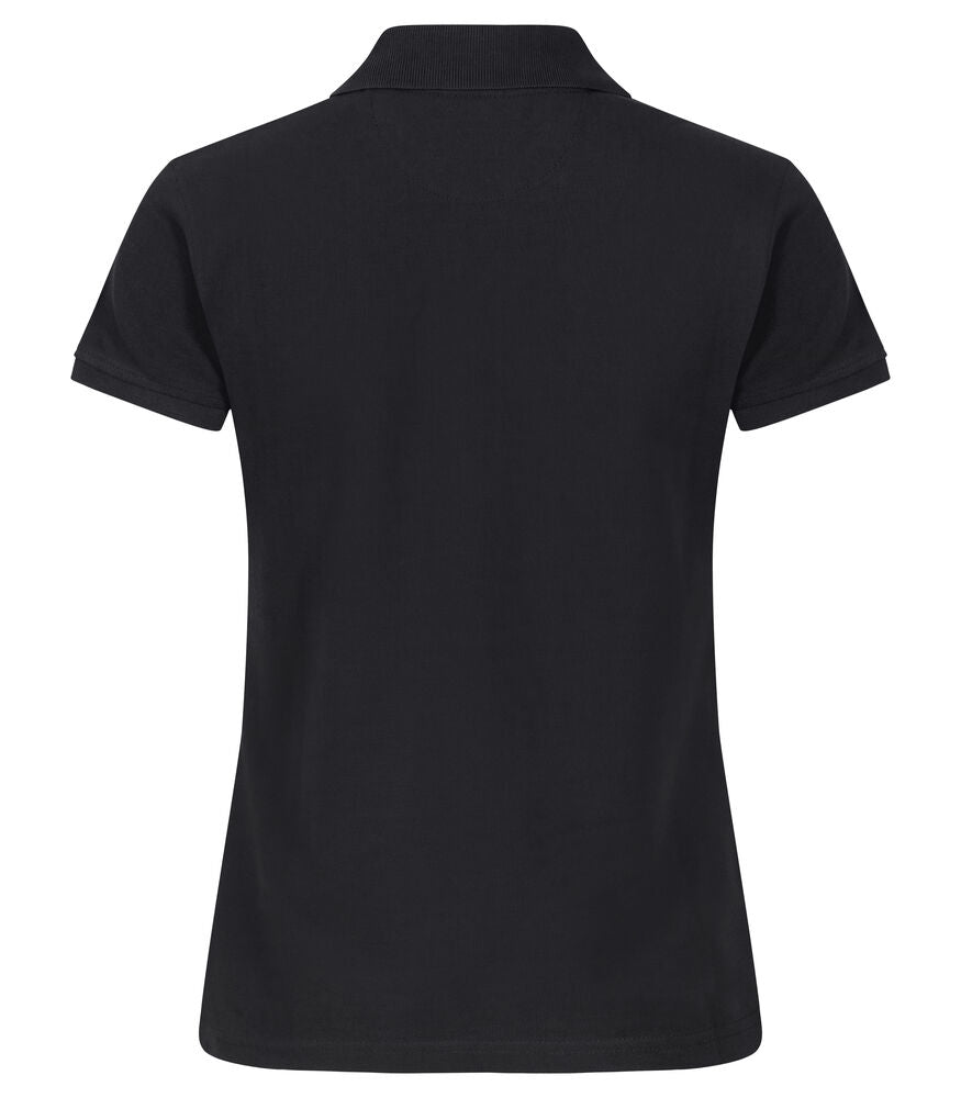 Clique Heavy Premium Polo Dames zwart achterkant