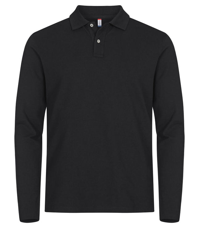 Clique Stretch Premium Polo L/S Heren zwart