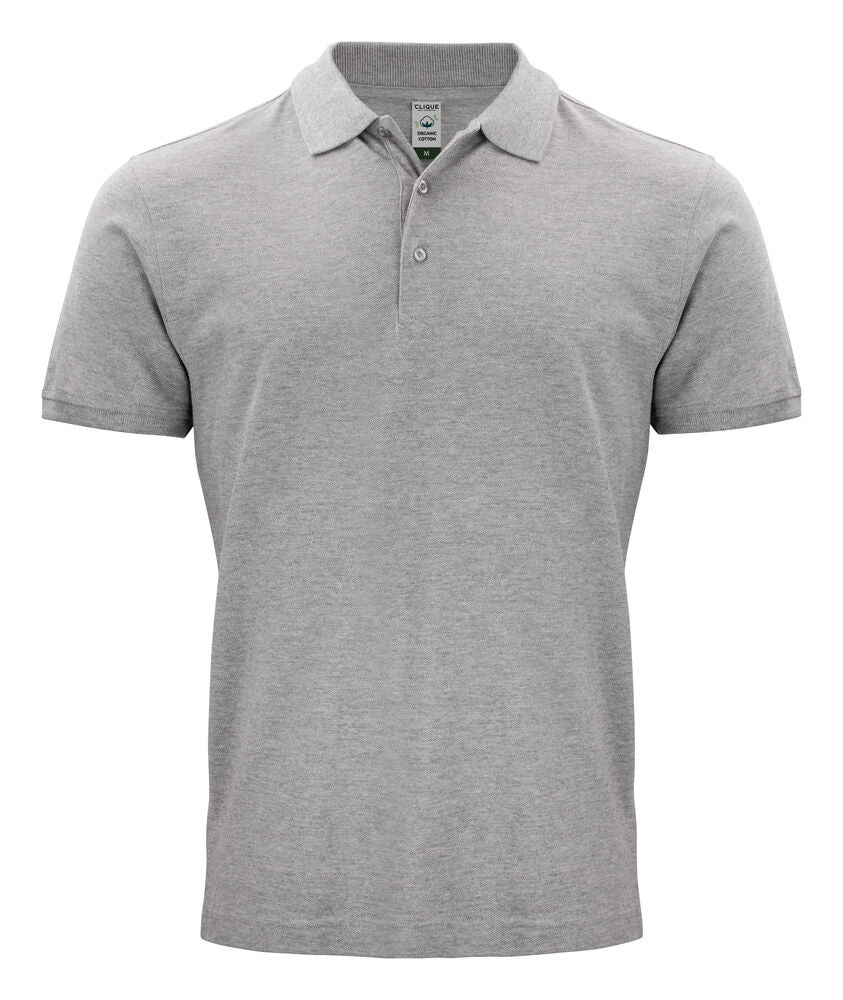 Clique Classic OC Polo Heren grijsmelange