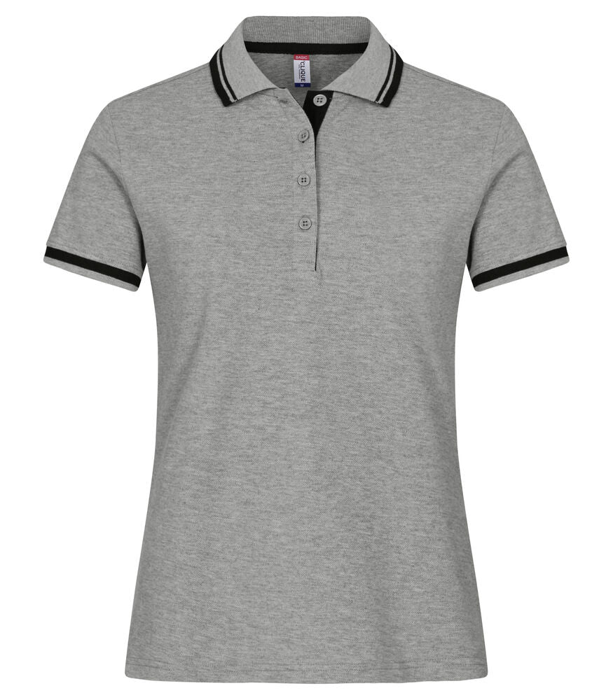 Clique Astoria Polo grijsmelange