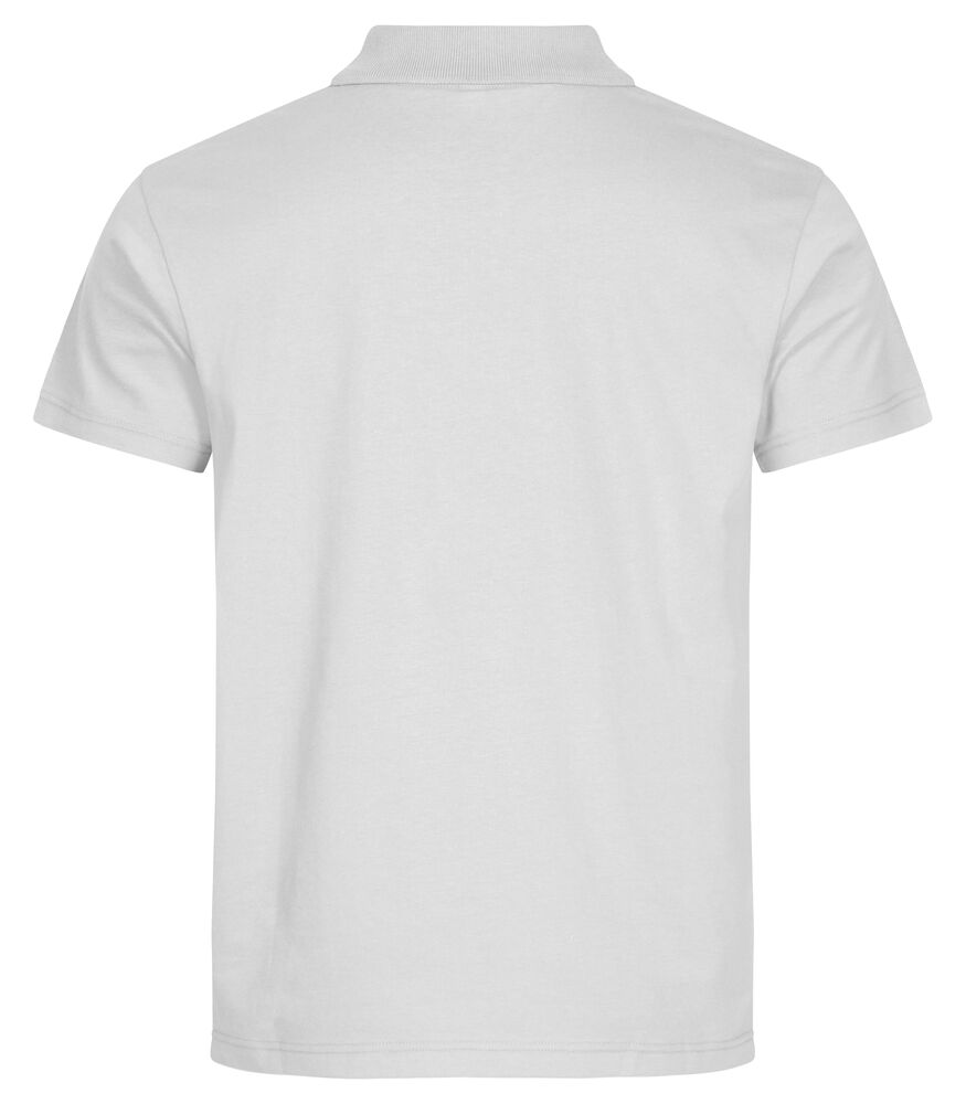 Clique Single Jersey Polo wit achterkant