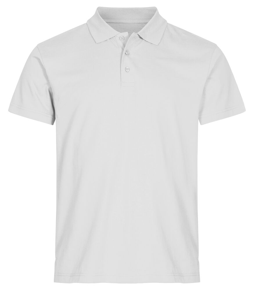 Clique Single Jersey Polo wit
