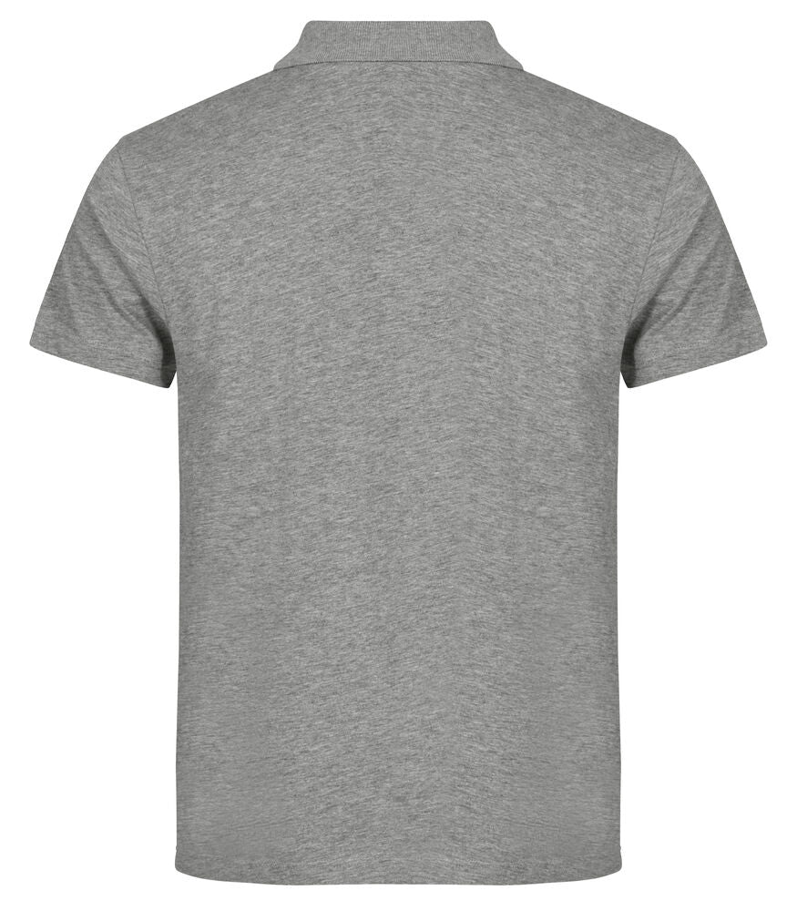 Clique Single Jersey Polo grijsmelange achterkant
