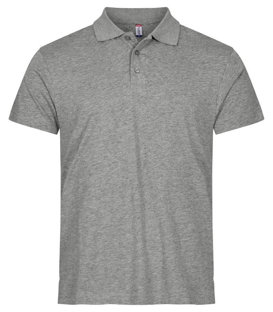 Clique Single Jersey Polo grijsmelange