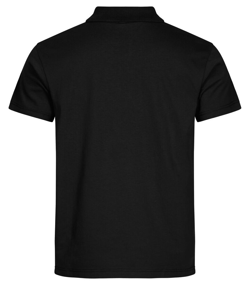Clique Single Jersey Polo zwart achterkant