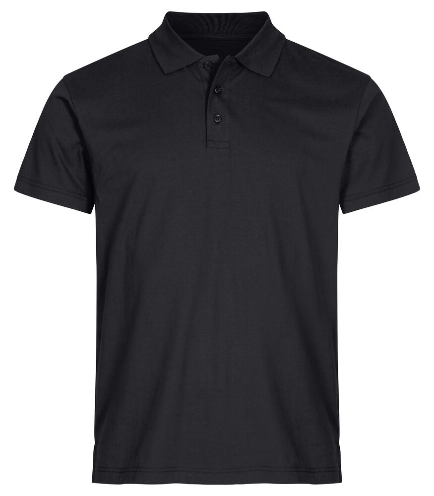Clique Single Jersey Polo zwart